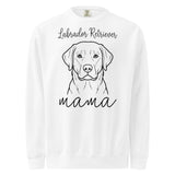 Labrador Retriever Mama Mode Unisex Garment-dyed Sweatshirt . White
