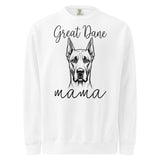 Great Dane Mama Mode Garment-dyed Sweatshirt . White