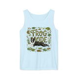 Frog Mode Boston Terrier Dog Unisex Garment-dyed Tank Top . Chambray