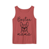 Boston Mama Mode Garment-Dyed Tank Top . Crimson