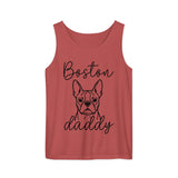Boston Daddy Mode Garment-Dyed Tank Top . Crimson