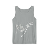 Dog Fist Bump Unisex Garment-Dyed Tank Top . Granite