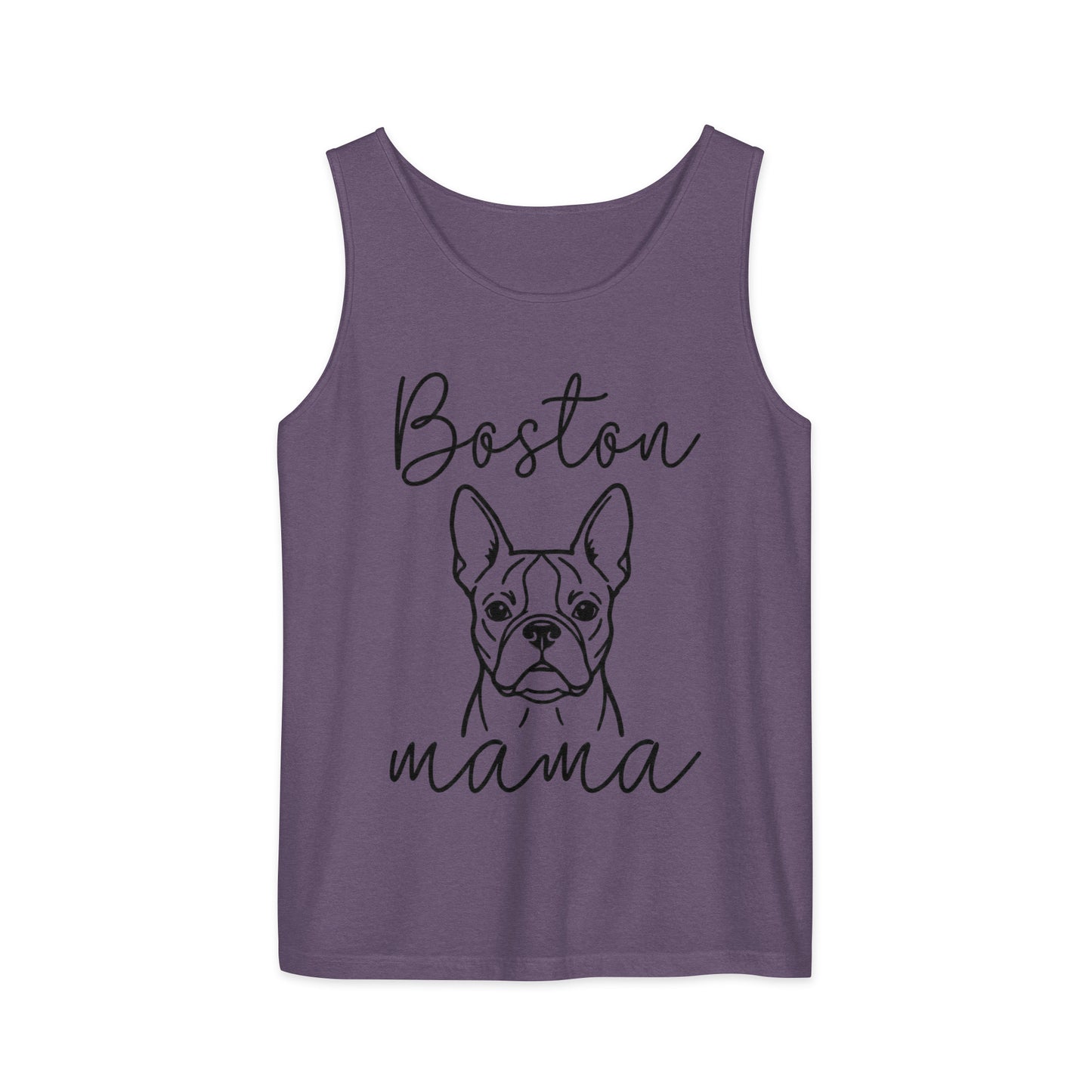 Boston Mama Mode Garment-Dyed Tank Top . Grape