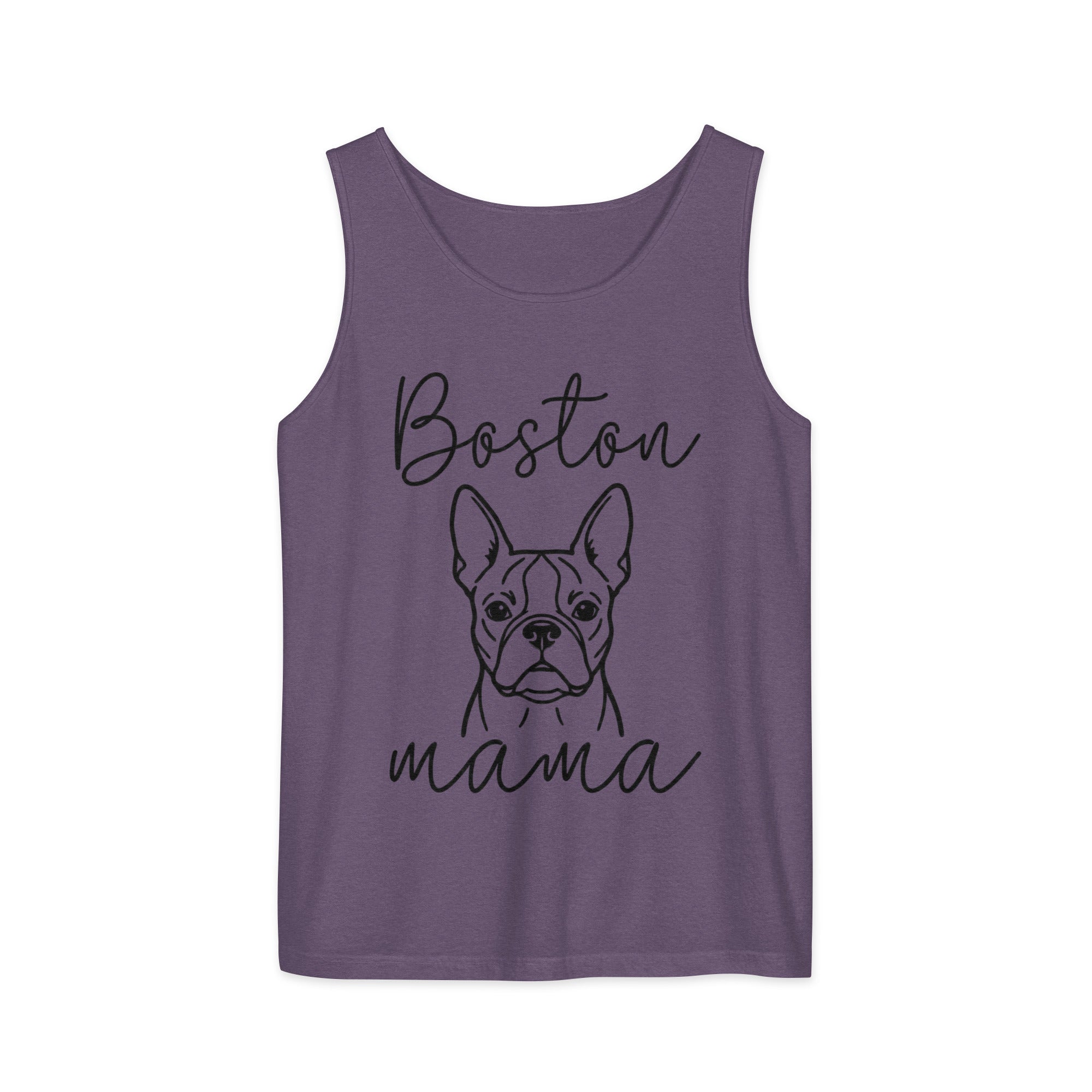 Boston Mama Mode Garment-Dyed Tank Top . Grape