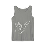 Dog Fist Bump Unisex Garment-Dyed Tank Top . Grey