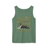 Frog Mode Boston Terrier Dog Unisex Garment-dyed Tank Top . Light Green