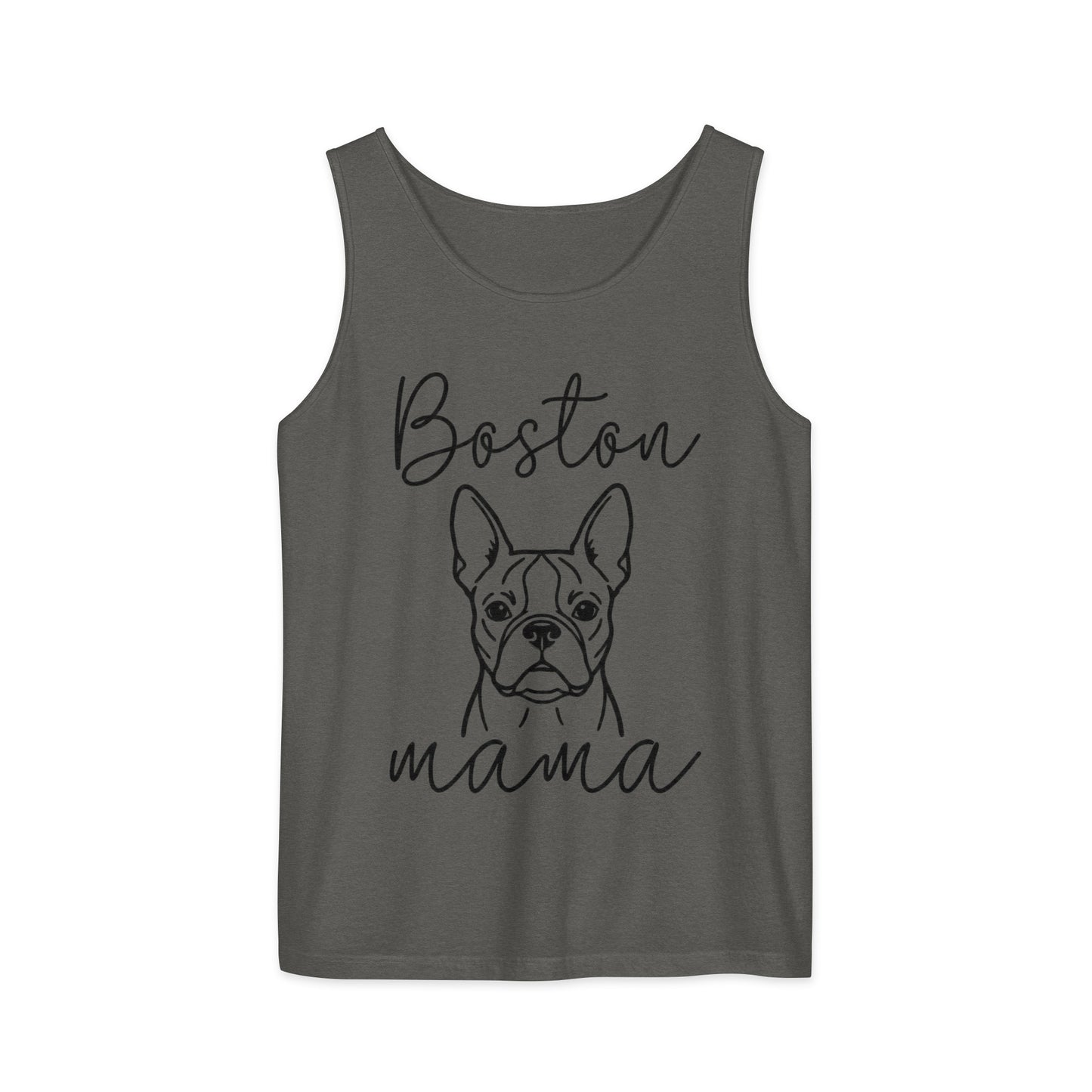 Boston Mama Mode Garment-Dyed Tank Top . Pepper