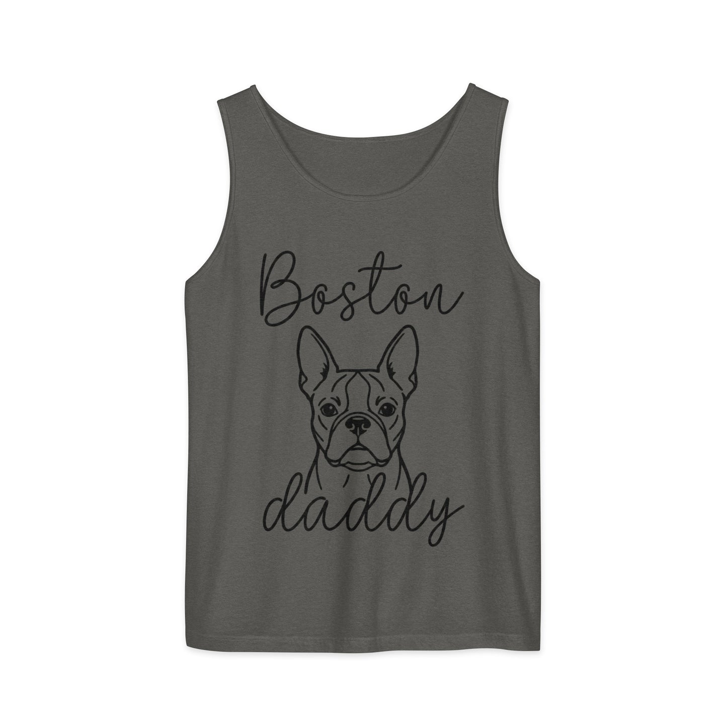 Boston Daddy Mode Garment-Dyed Tank Top . Pepper