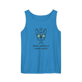 Relax, Nothing Is Under Control Boston Terrier Dog Unisex Garment-dyed Tank Top . Royal Caribe