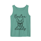 Boston Daddy Mode Garment-Dyed Tank Top . Seafoam