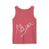 Dog Fist Bump Unisex Garment-Dyed Tank Top . Watermelon