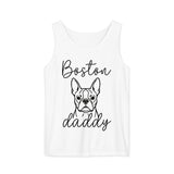 Boston Daddy Mode Garment-Dyed Tank Top . White