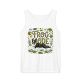 Frog Mode Boston Terrier Dog Unisex Garment-dyed Tank Top . White
