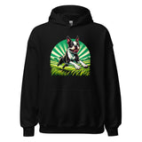 Boston Terrier Dog Running Free Unisex Hoodie