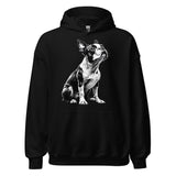 Boston Terrier Line Art Unisex Hoodie