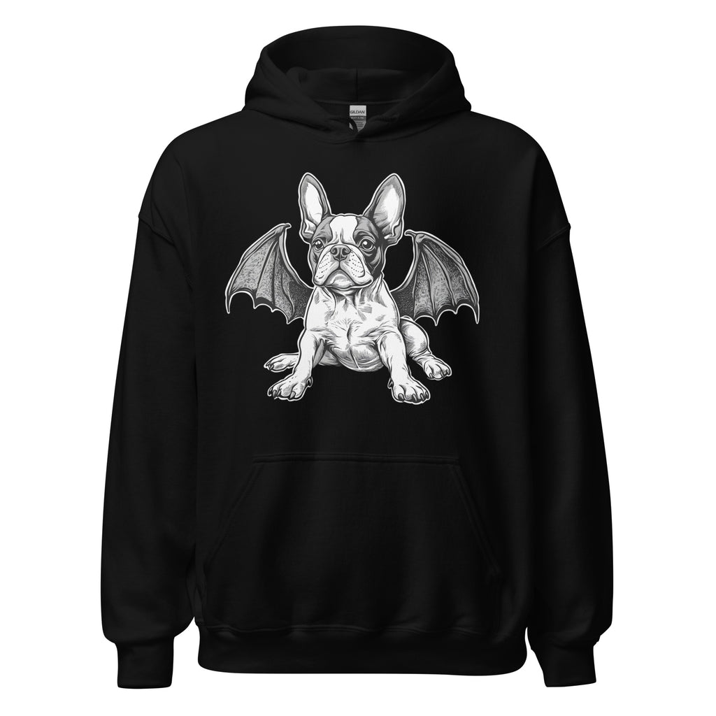 Bat-Winged Boston Terrier Dog Unisex Hoodie