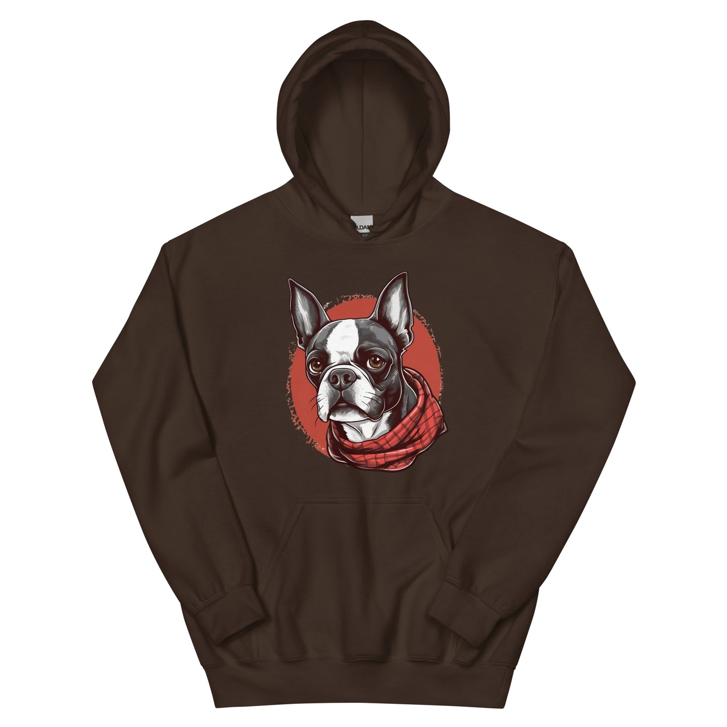 Boston Terrier Red Bandana Hoodie