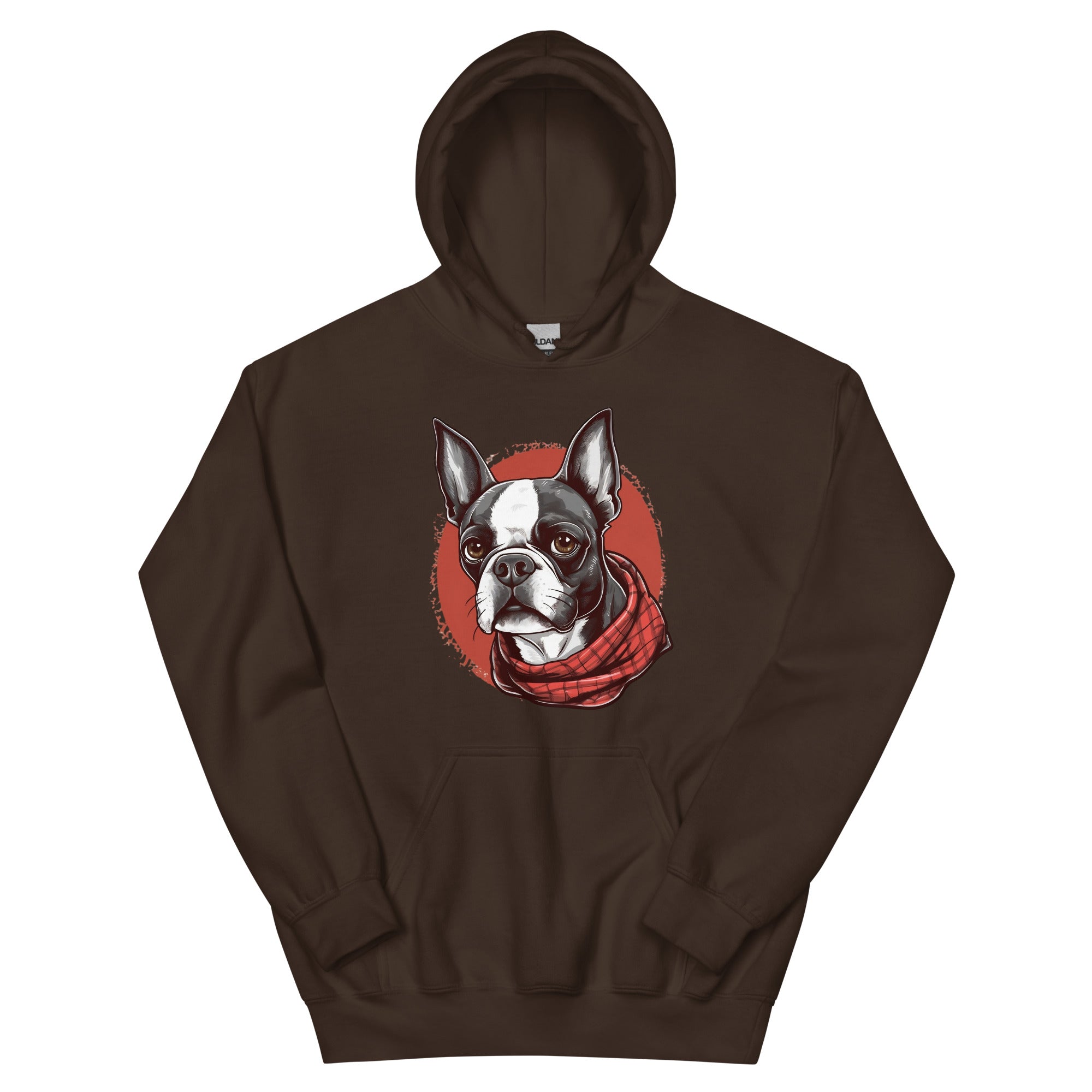 Boston Terrier Red Bandana Hoodie