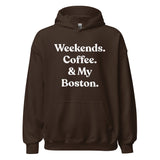 Weekends Coffee And Boston Terrier Unisex Hoodie