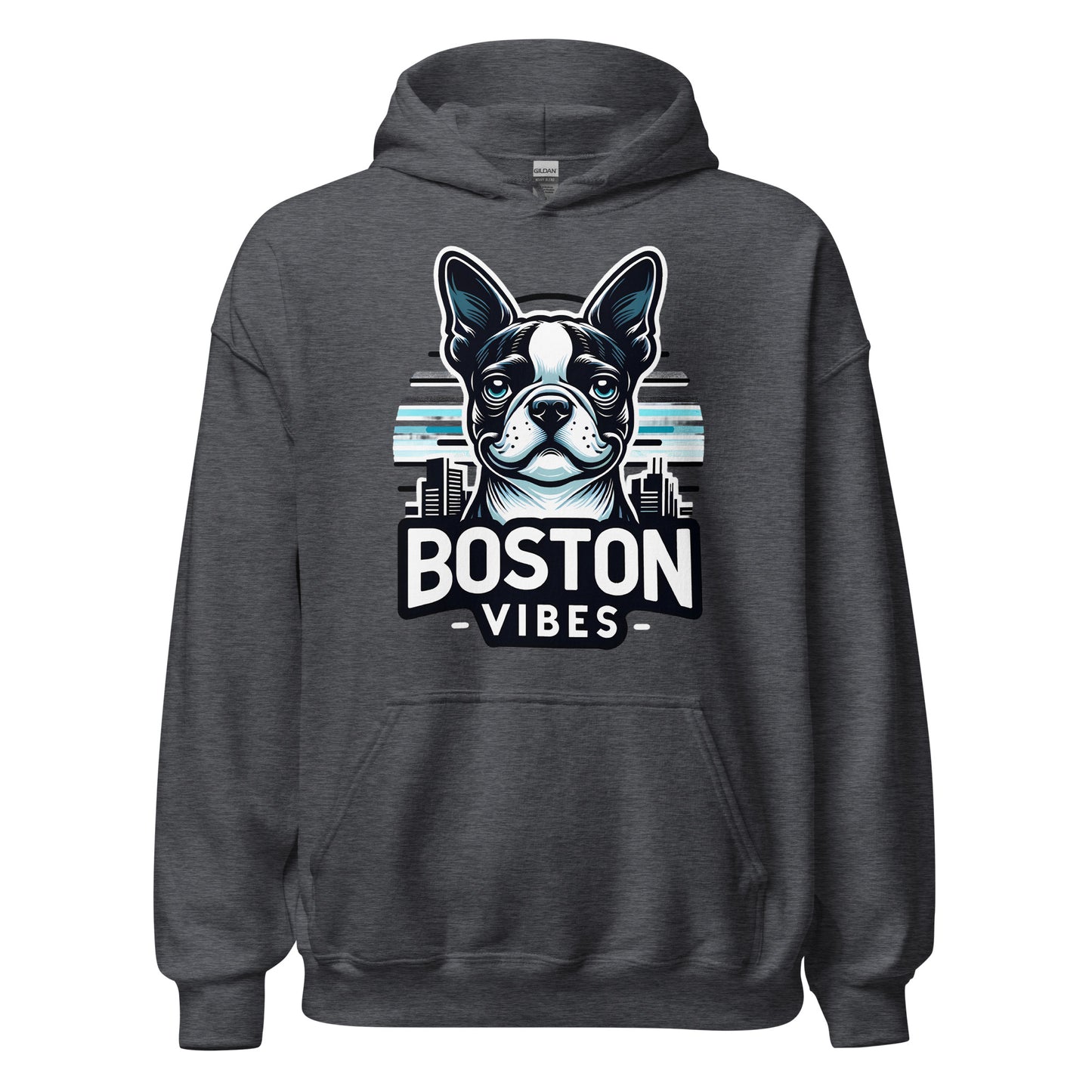 Boston Terrier Vibes Unisex Hoodie