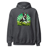 Boston Terrier Dog Running Free Unisex Hoodie