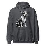 Boston Terrier Line Art Unisex Hoodie