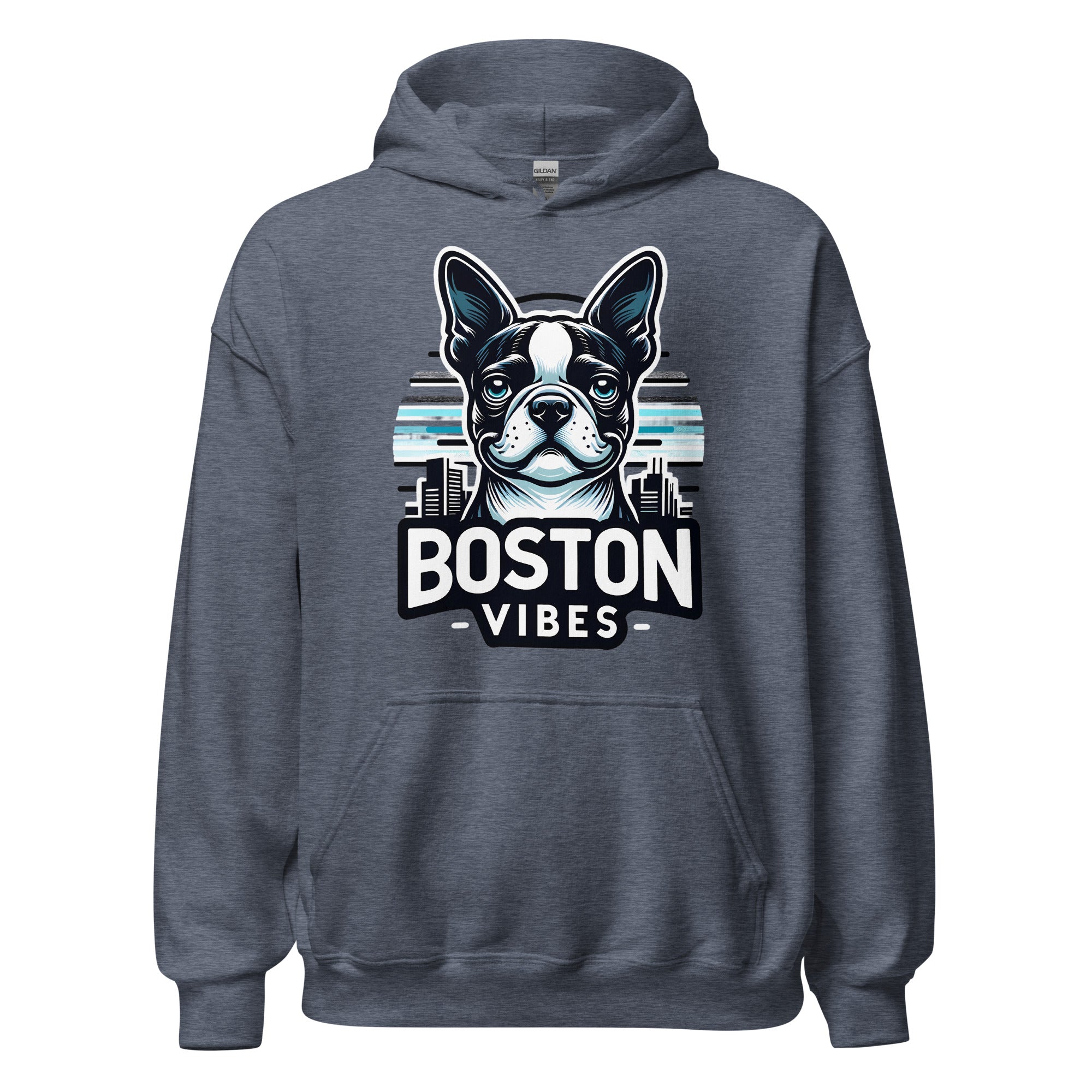 Boston Terrier Vibes Unisex Hoodie