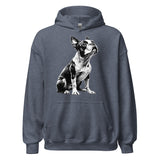 Boston Terrier Line Art Unisex Hoodie