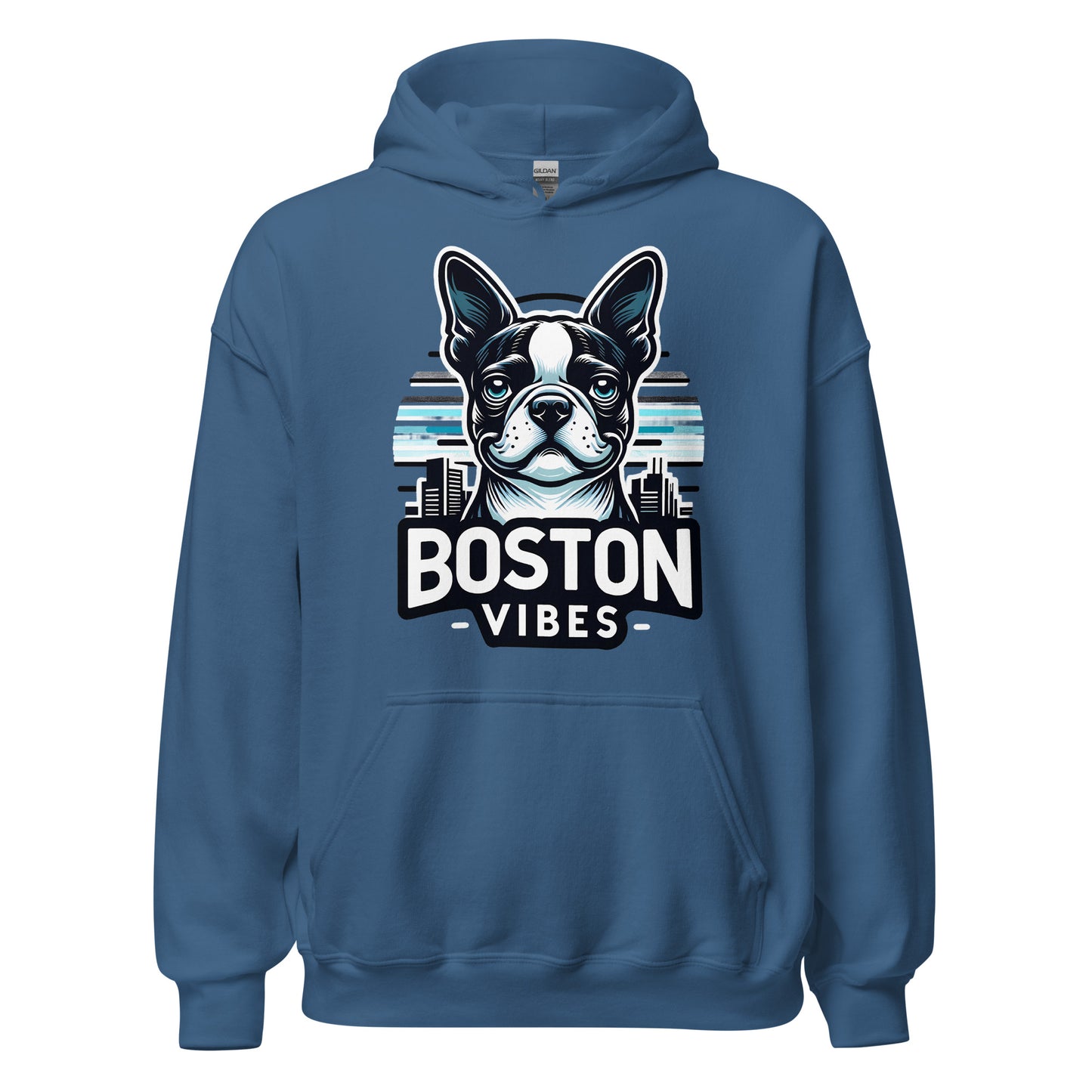 Boston Terrier Vibes Unisex Hoodie