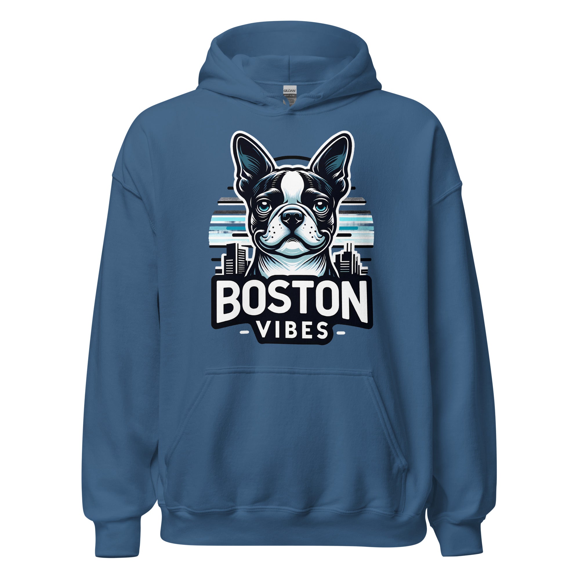 Boston Terrier Vibes Unisex Hoodie