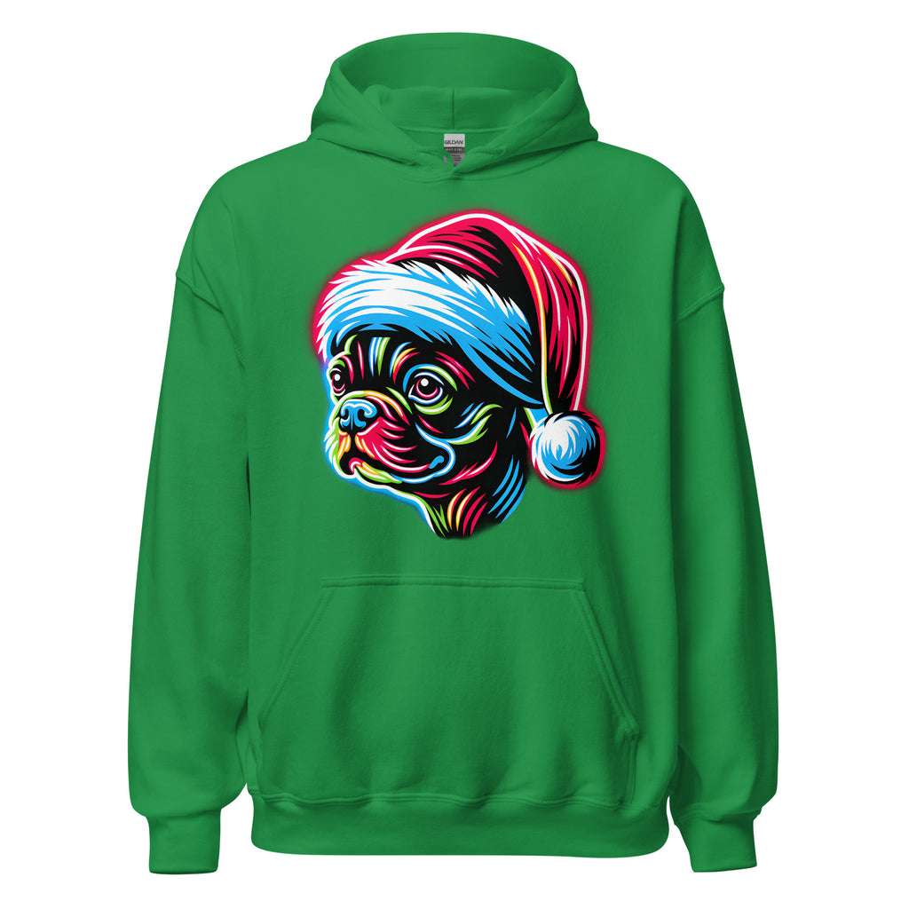 Bright Boston Holiday - Santa Pup Style Unisex Hoodie