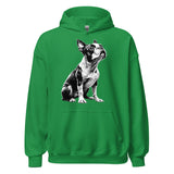 Boston Terrier Line Art Unisex Hoodie