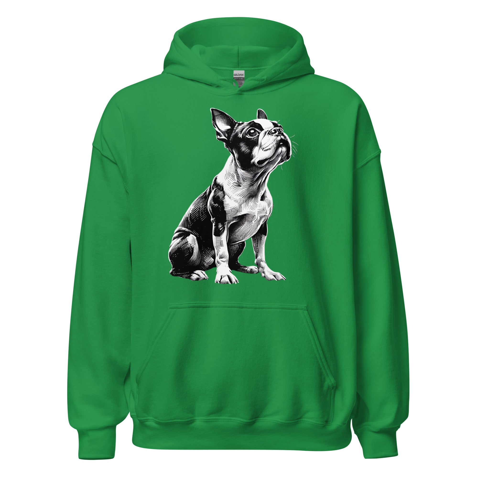 Boston Terrier Line Art Unisex Hoodie