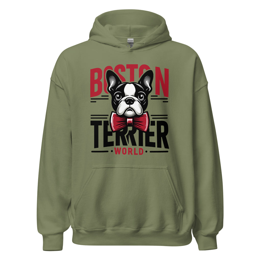 Boston Terrier World Unisex Hoodie