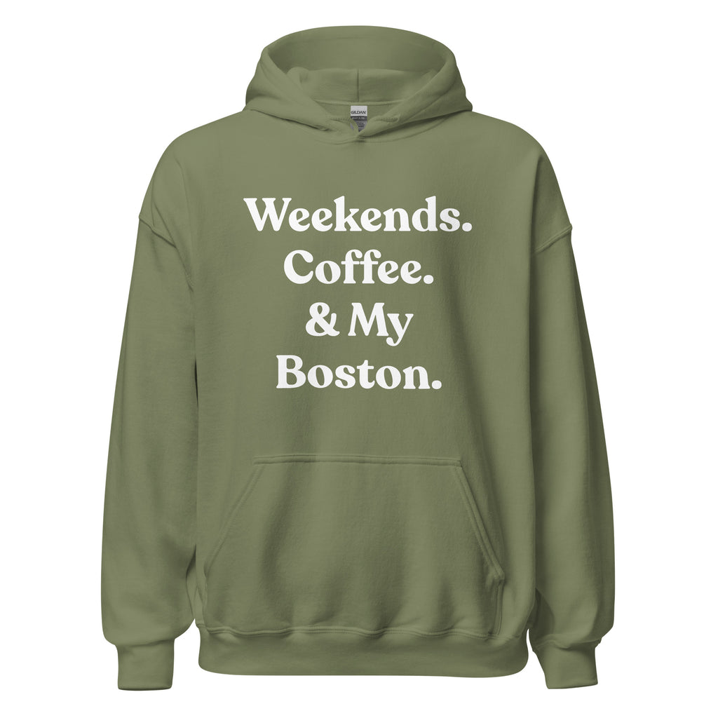 Weekends Coffee And Boston Terrier Unisex Hoodie