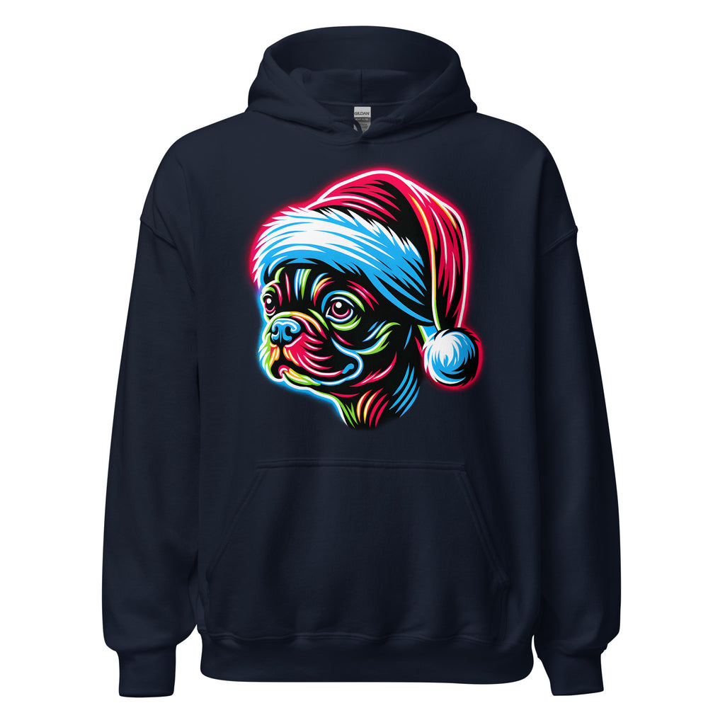 Bright Boston Holiday - Santa Pup Style Unisex Hoodie