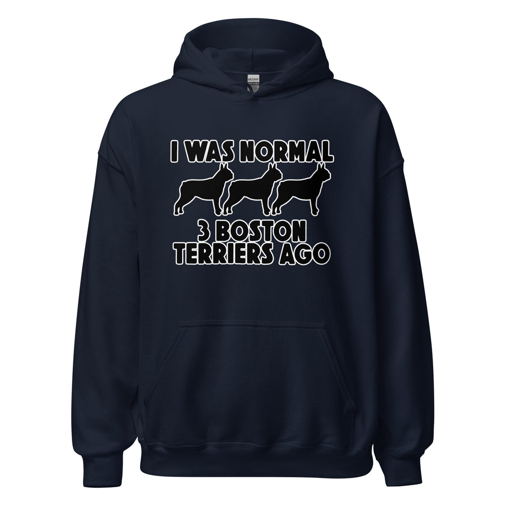 I Was Normal 3 Boston Terriers Ago Unisex Hoodie