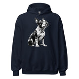 Boston Terrier Line Art Unisex Hoodie