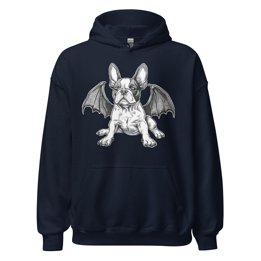 Bat-Winged Boston Terrier Dog Unisex Hoodie