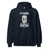 If Found I Belong To A Boston (Handle With Love) Unisex Hoodie . Navy
