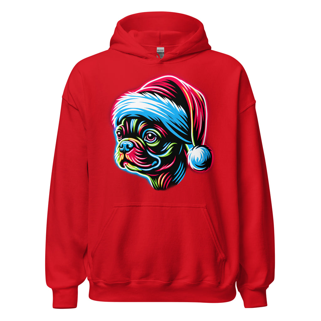 Bright Boston Holiday - Santa Pup Style Unisex Hoodie