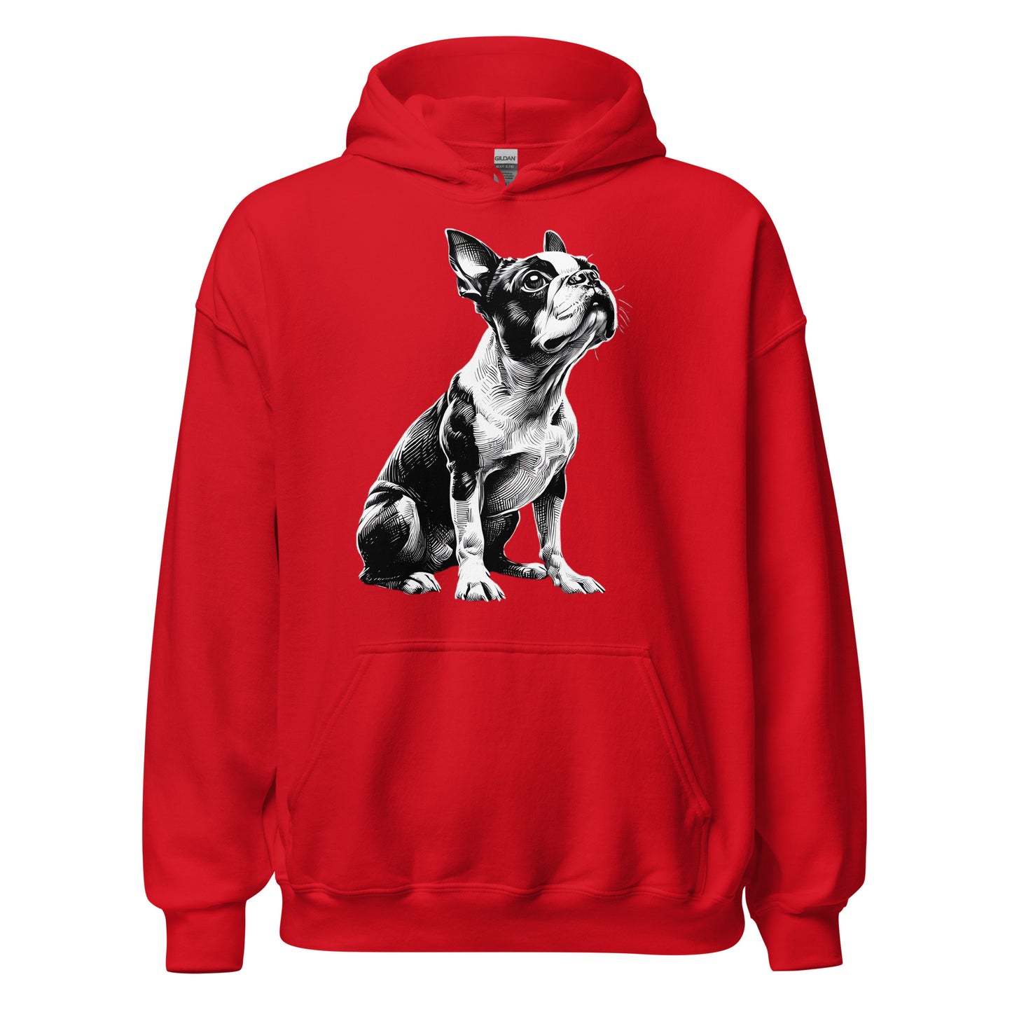 Boston Terrier Line Art Unisex Hoodie