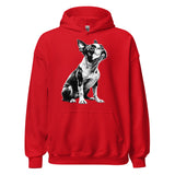 Boston Terrier Line Art Unisex Hoodie