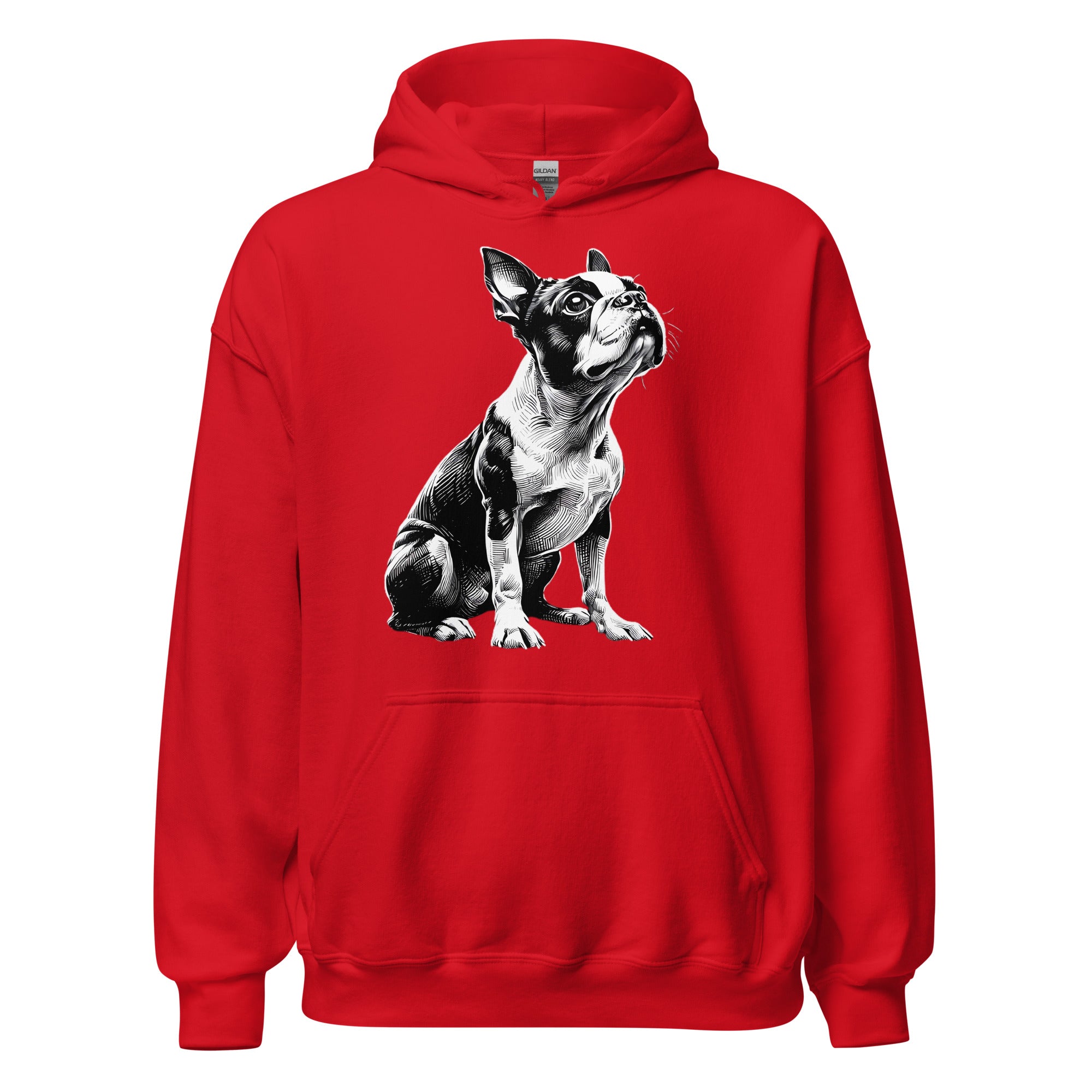 Boston Terrier Line Art Unisex Hoodie