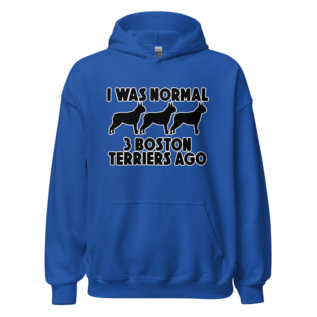 I Was Normal 3 Boston Terriers Ago Unisex Hoodie