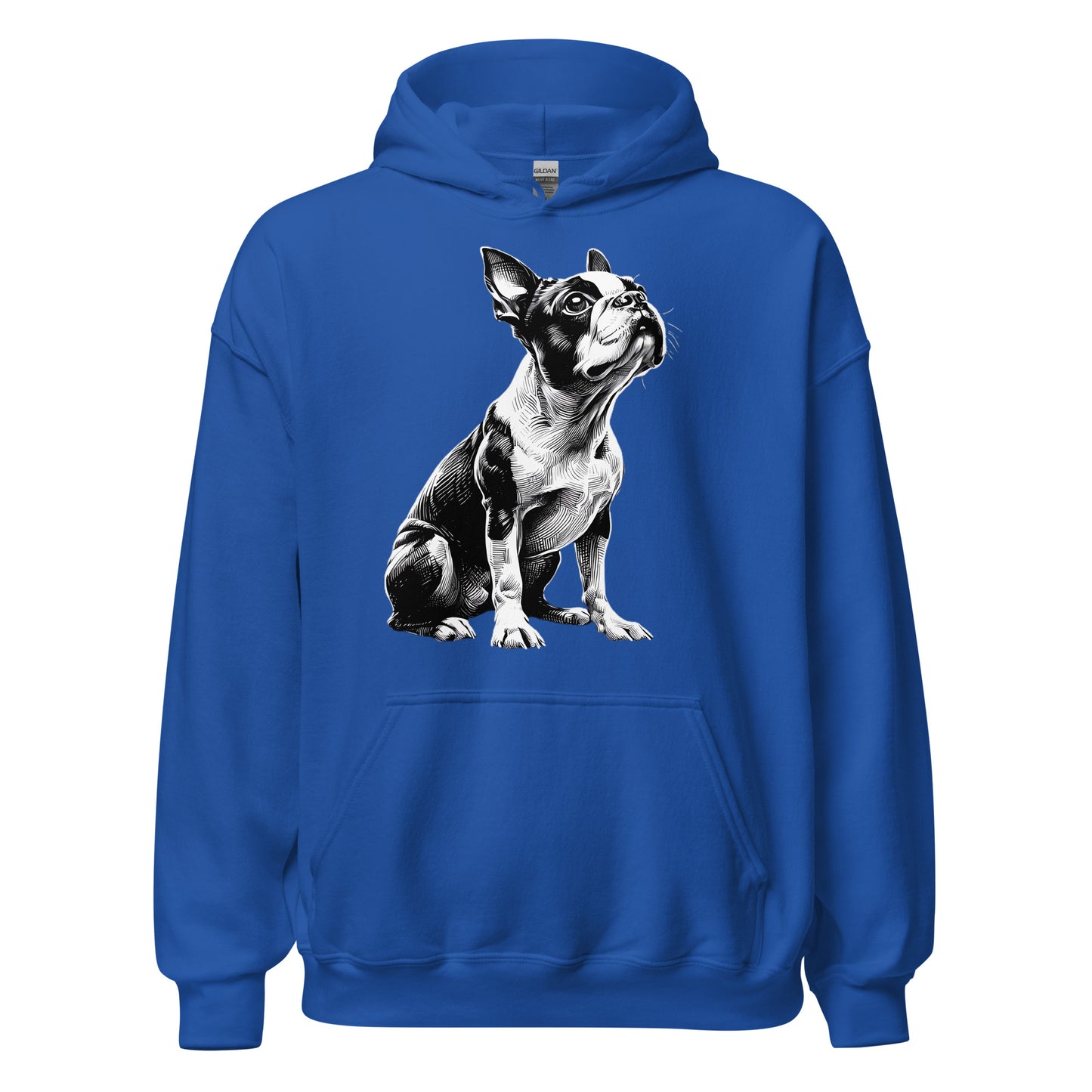 Boston Terrier Line Art Unisex Hoodie