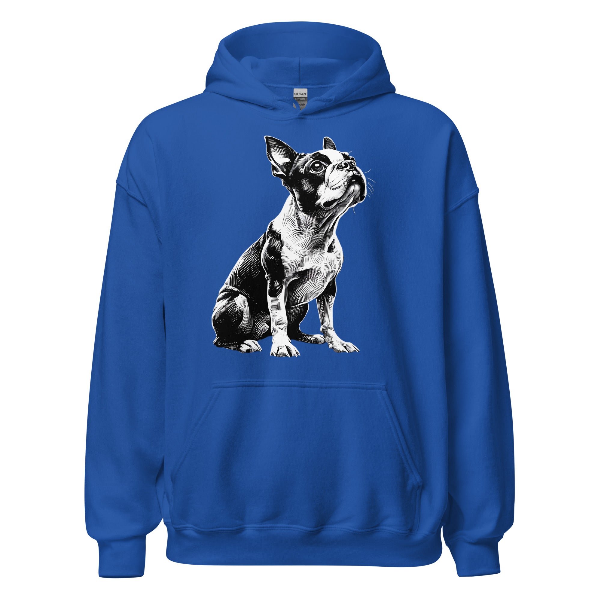 Boston Terrier Line Art Unisex Hoodie