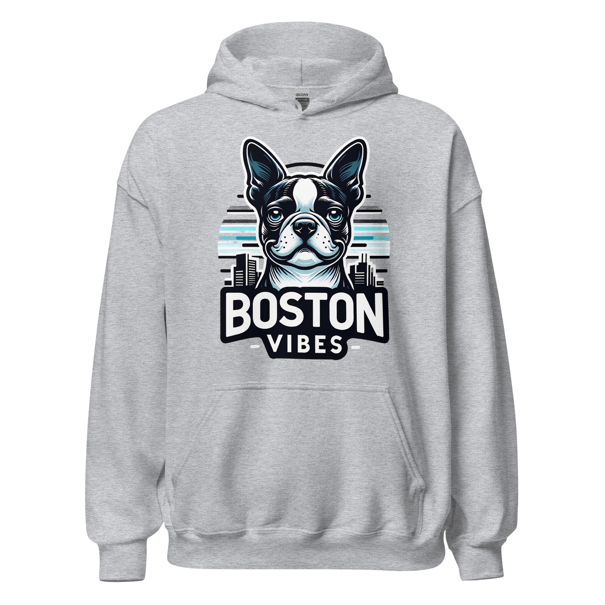 Boston Terrier Vibes Unisex Hoodie