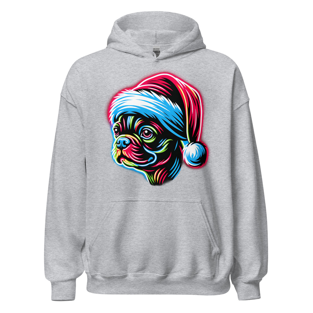 Bright Boston Holiday - Santa Pup Style Unisex Hoodie