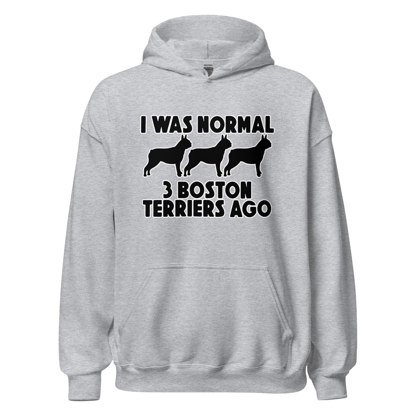 I Was Normal 3 Boston Terriers Ago Unisex Hoodie